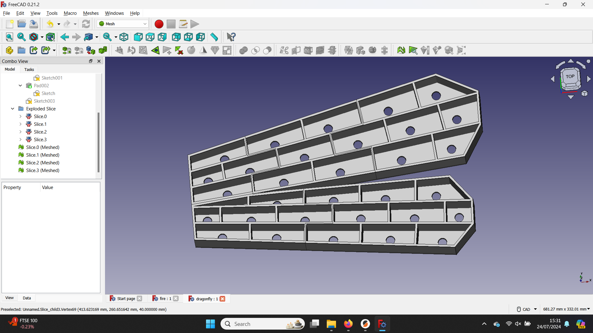 Working on a prototype of a damselfly